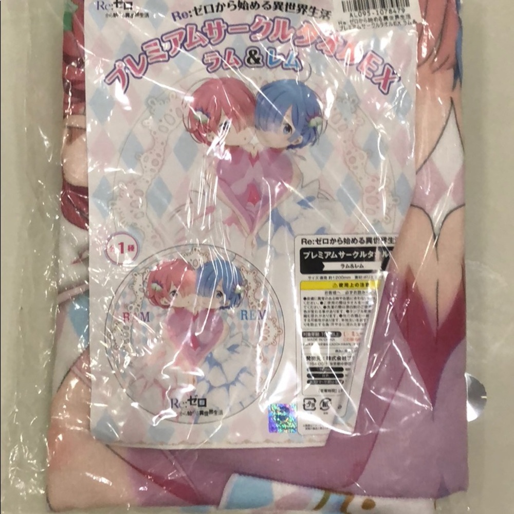 Super big round beAch towel rem and ram re:zero